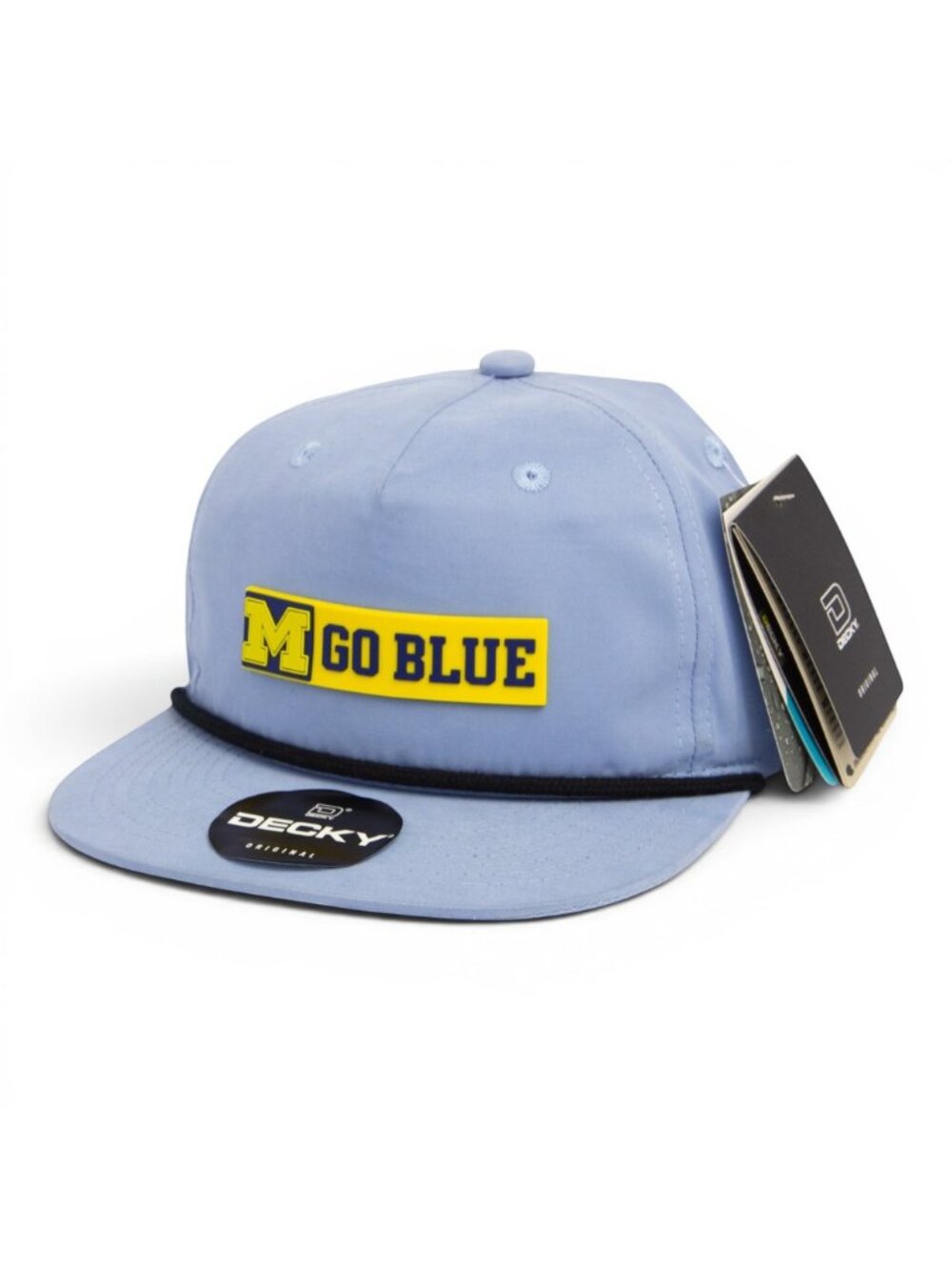 Michigan Wolverines GO BLUE Maize 3D Classic Rope Hat- Sky/ Black